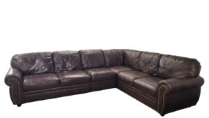 Brown Leather Sectional