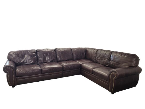 Brown Leather Sectional