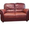 Brown Leather Loveseat