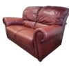 Brown Leather Loveseat - Image 4