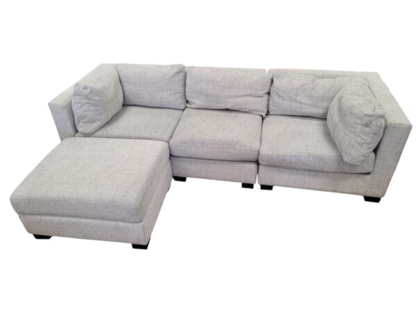 Light Grey Modular Couch with Ottoman