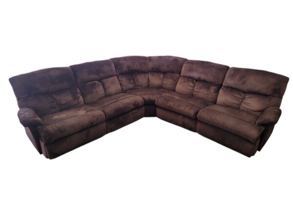 Flexsteel Brown Modular Sectional with Recliners