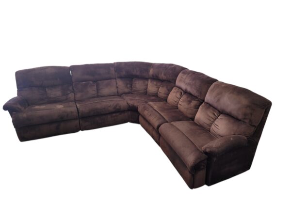 Flexsteel Brown Modular Sectional with Recliners - Image 4