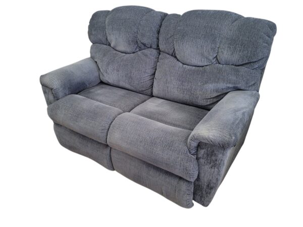 Blue Loveseat with Recliners - Image 4
