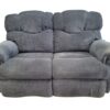 Blue Loveseat with Recliners