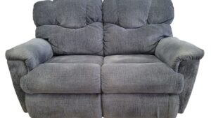 Blue Loveseat with Recliners