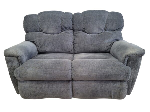 Blue Loveseat with Recliners