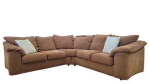 Tan Cloth L Sectional