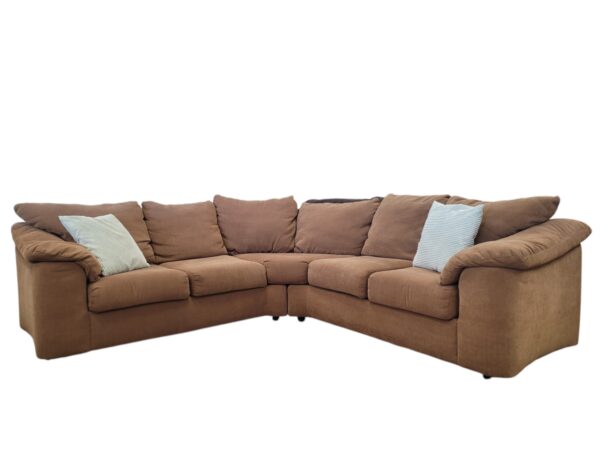 Tan Cloth L Sectional