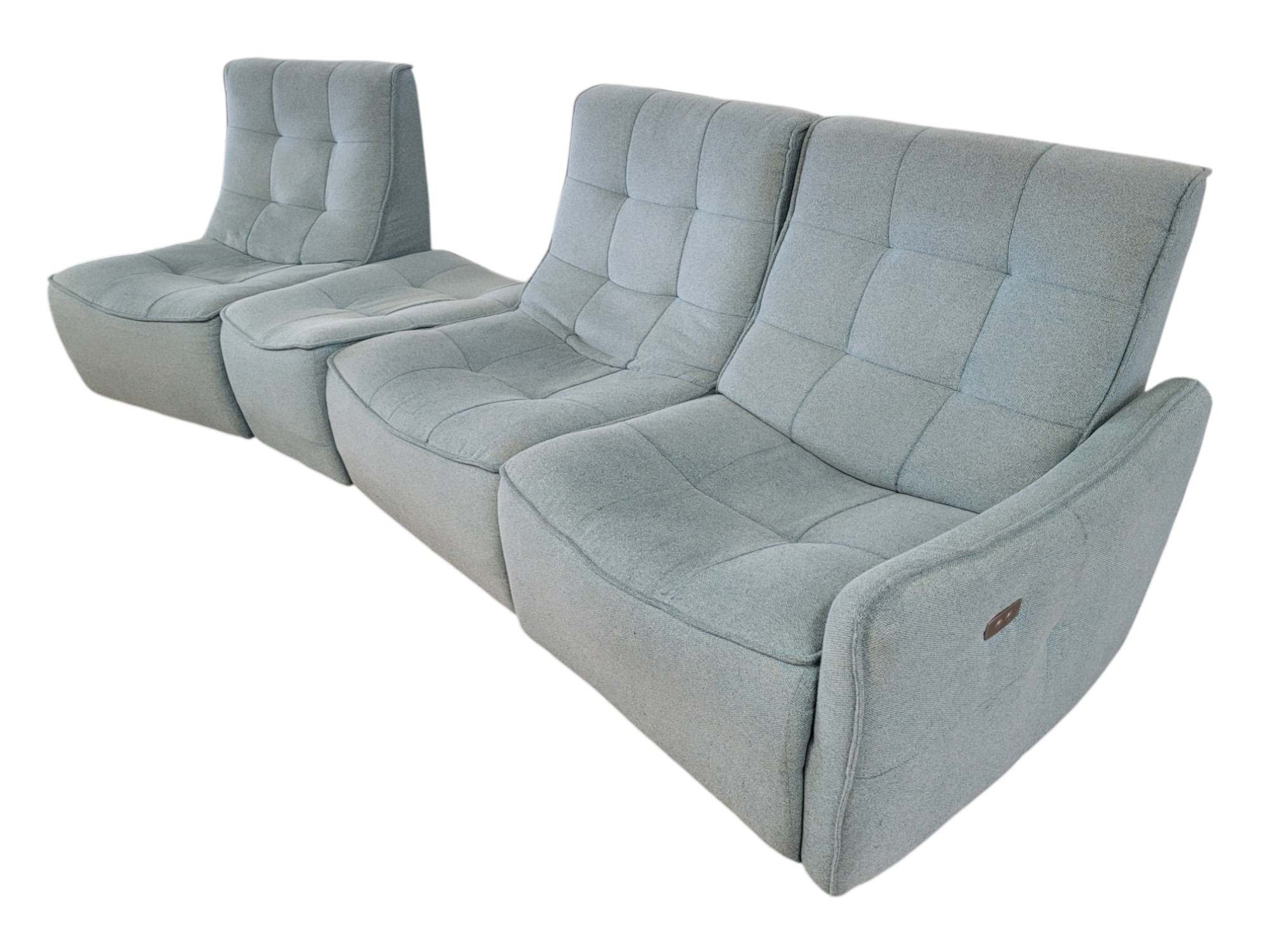 Electric Recliner Teal Couch - Image 4