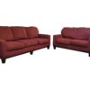 Maroon Couch & Loveseat Set - Image 2