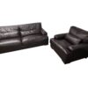Brown Leather Couch & Loveseat Set