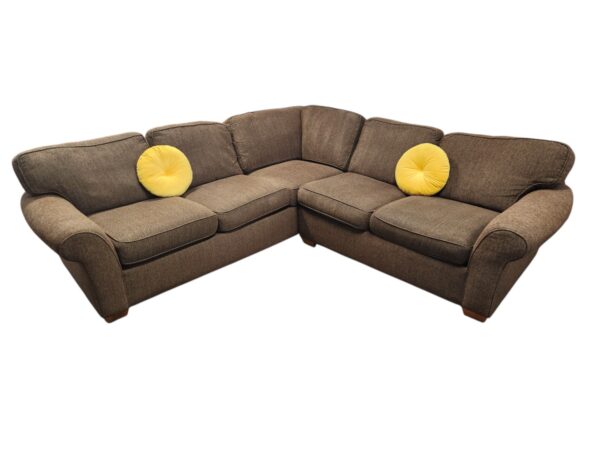 Brown Flex Steel L-Shaped Sectional