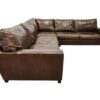 Brown Leather Pottery Barn Sectional - Image 3
