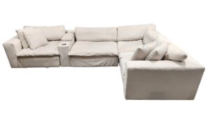 White Power Console Sectional
