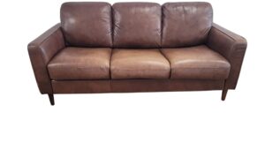 Brown Leather Pullout Couch