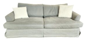 Gray Slip Covered Sofa