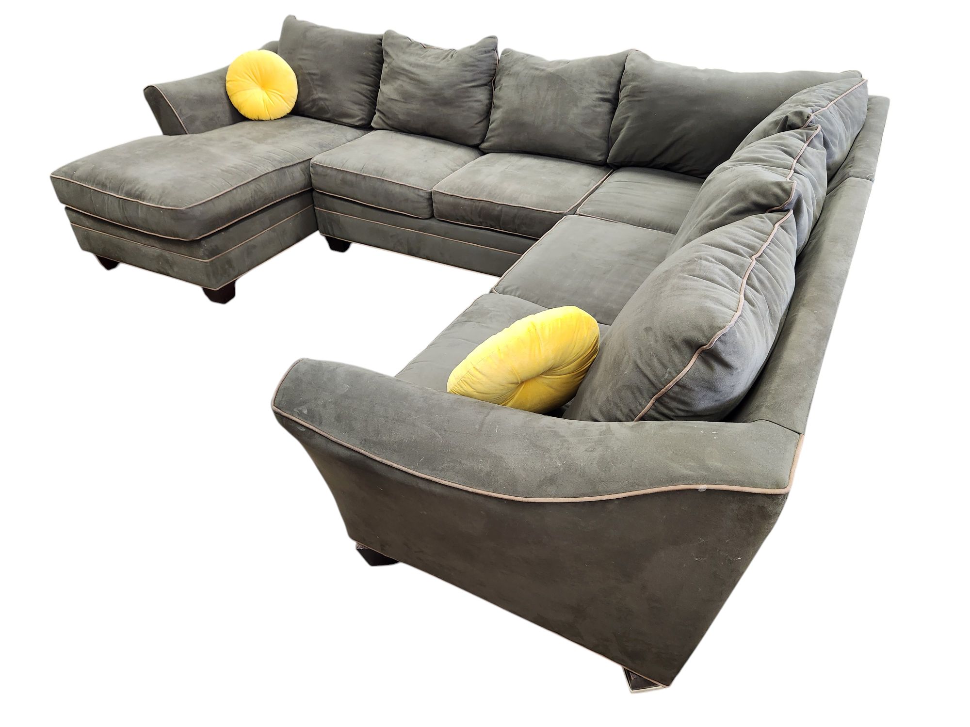 Green U-Shaped Sectional - Image 3