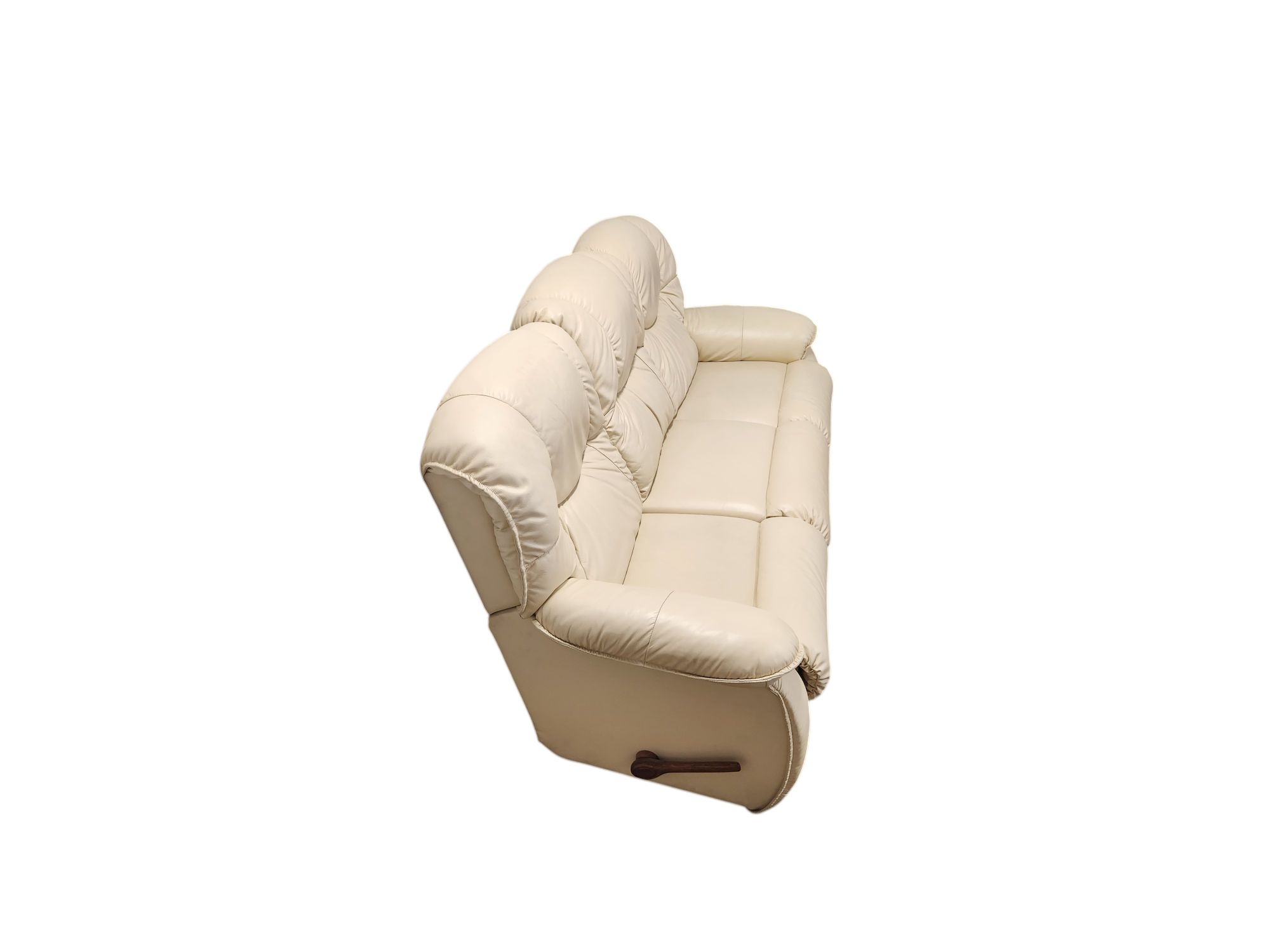 White Leather Recliner Couch & Loveseat - Image 6