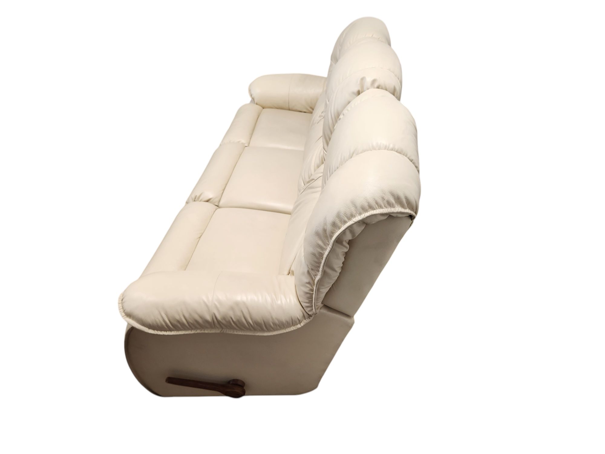 White Leather Recliner Couch & Loveseat - Image 7