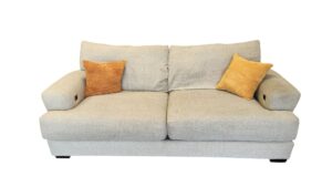 Gray Couch with Built-in USB Ports