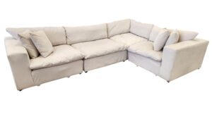 White 5pc Modular Sectional & Console