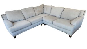 Beige Studded Sectional