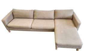 Cream Low Profile L-Shaped Sectional