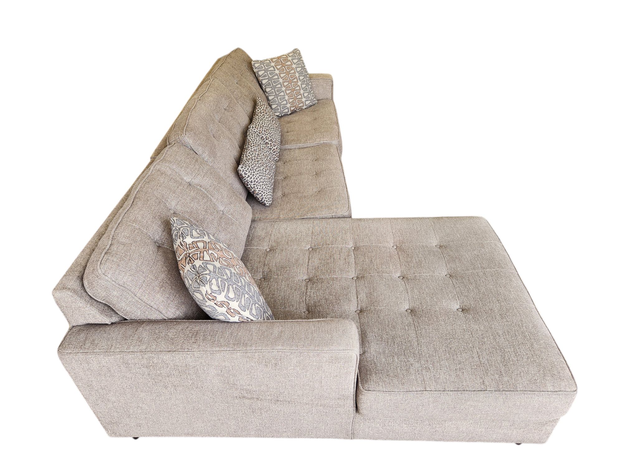 Modern Gray Sectional with Chaise - Image 3