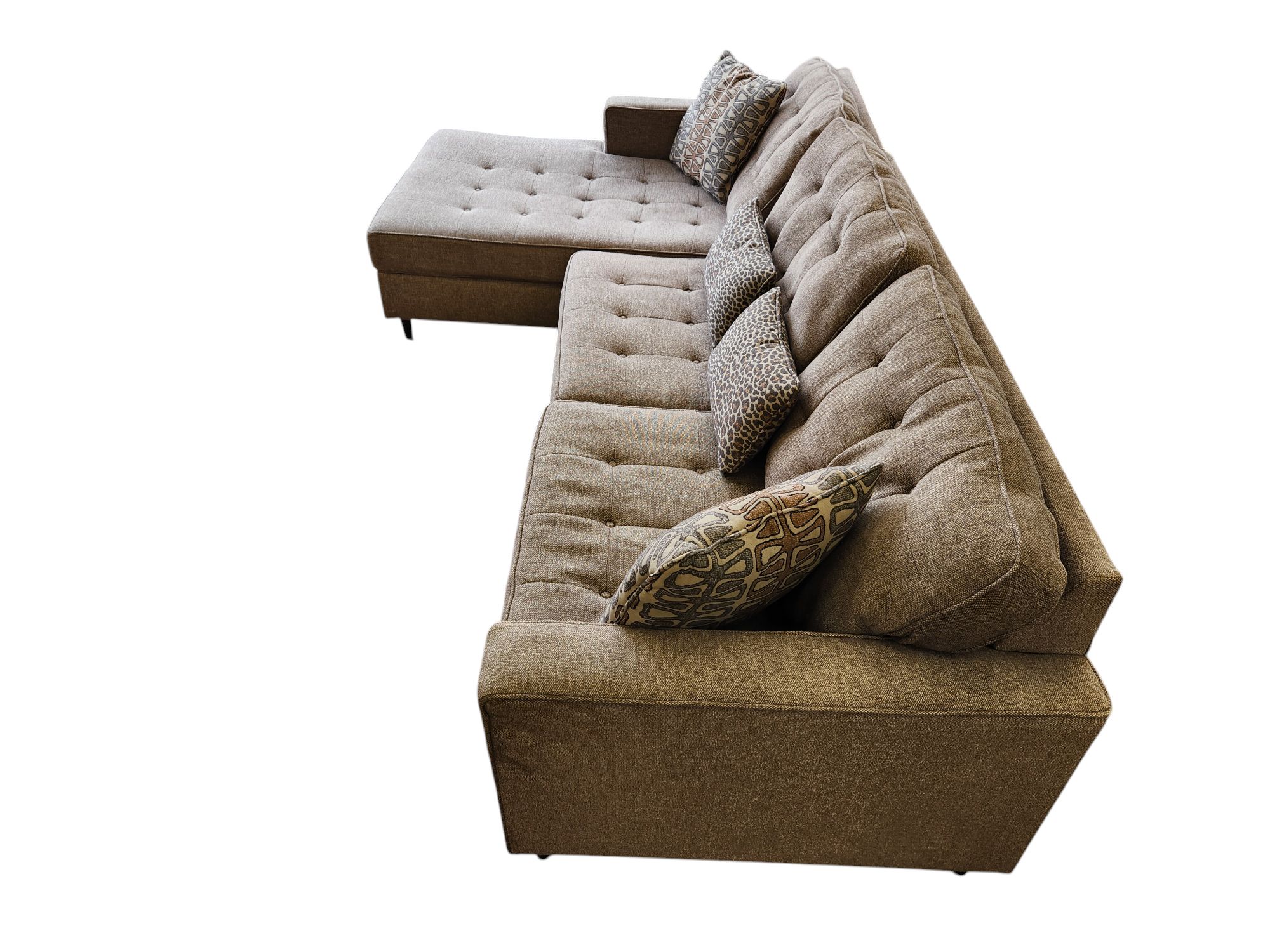 Modern Gray Sectional with Chaise - Image 4