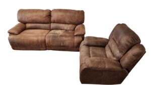 Ashley Brown Recliner Set (chair sold)