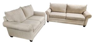 Beige Couch & Loveseat Set
