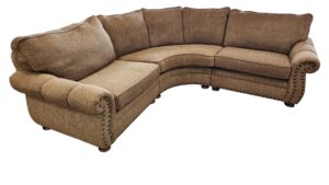 Mayo Furniture Brown Curved Sectional