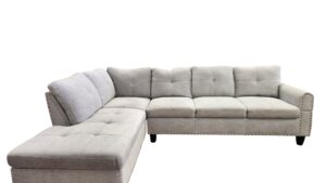 Gray Sectional with Chaise