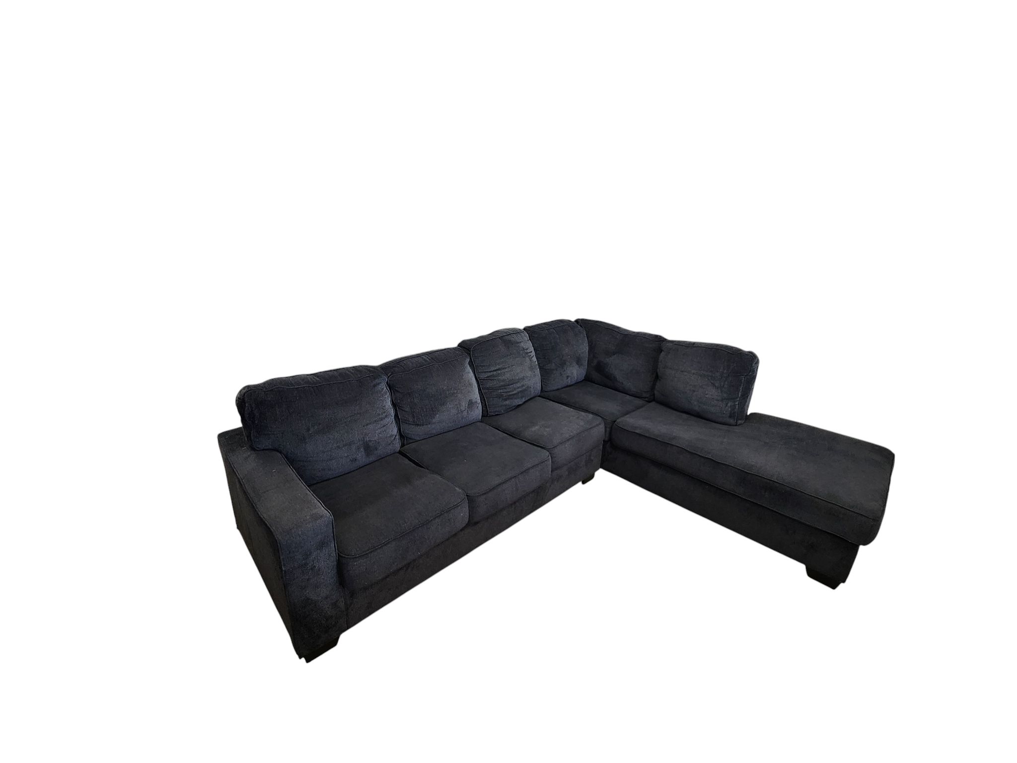 Ashley Furniture Dark Blue Sectional with Chaise