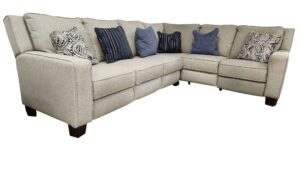 Gray L Shaped Power Recliner Sectional