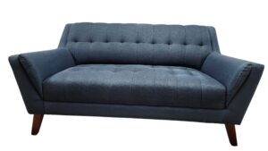 Blue Plush Bubble Style Loveseat