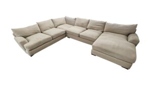 Beige Sectional with Chaise