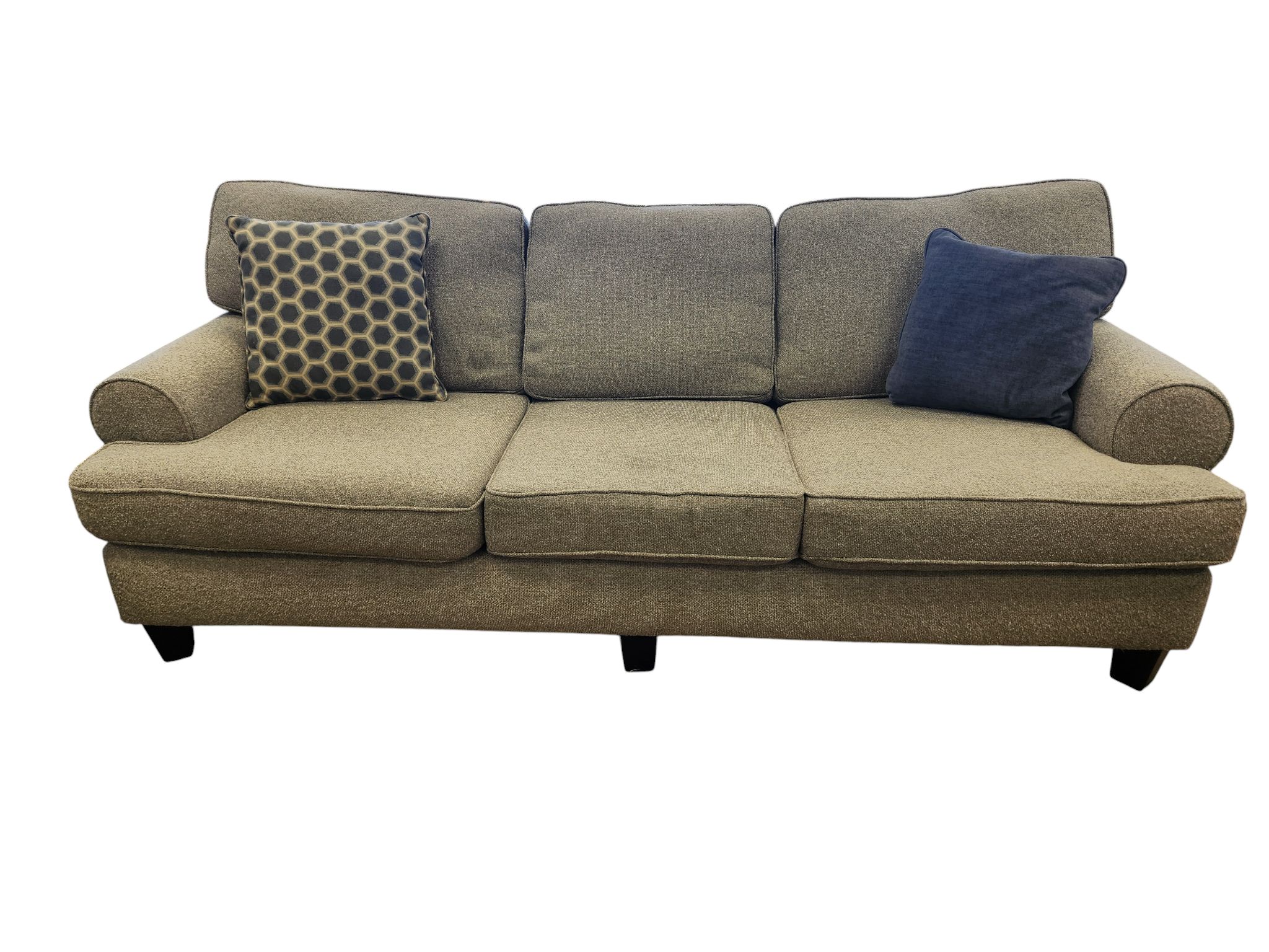 Fusion Furniture Light Gray 3-Seat Couch