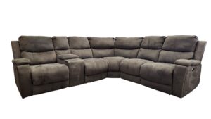 Gray L-Shaped Sectional with Electric Recliners