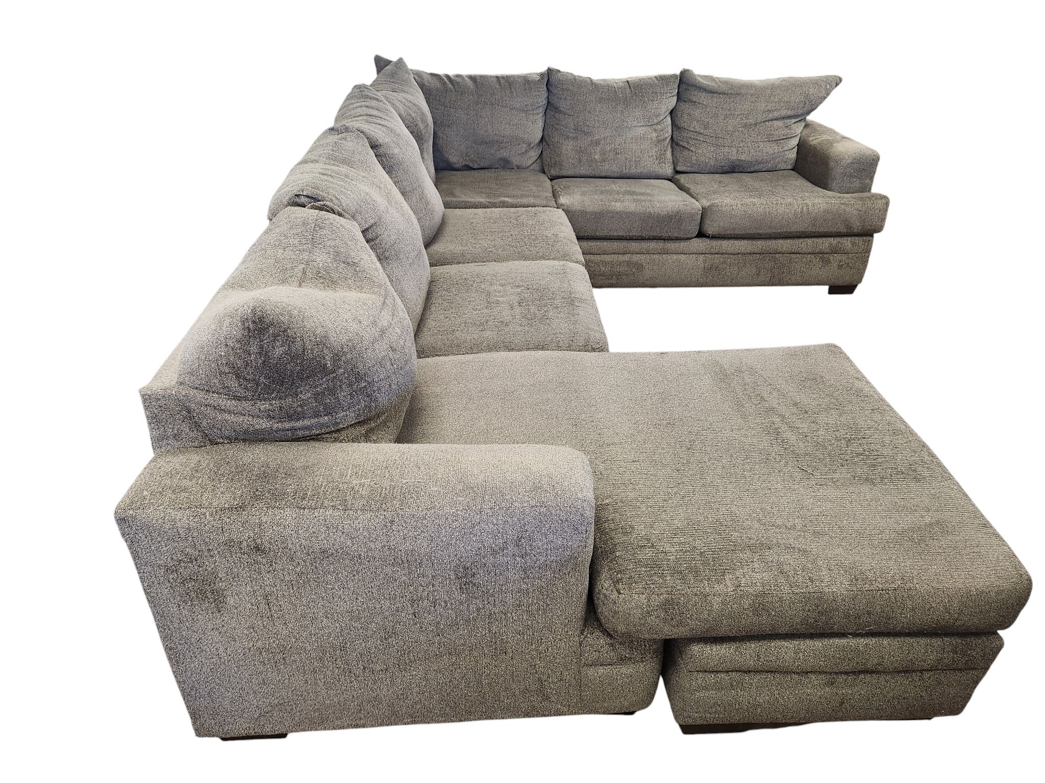 USA-Made Gray Sectional with Reversible Chaise - Image 4