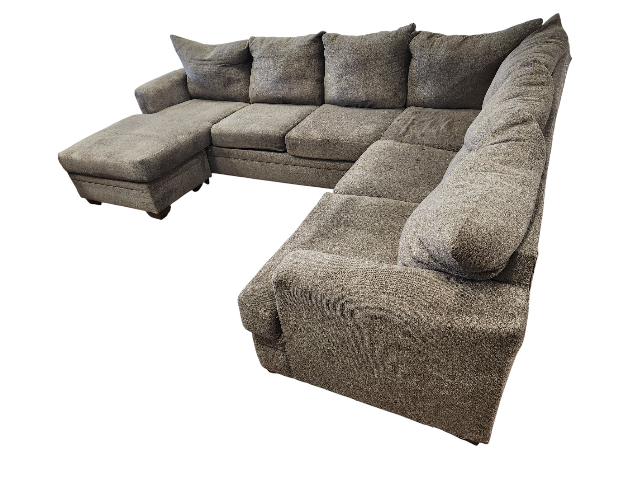 USA-Made Gray Sectional with Reversible Chaise - Image 3