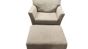 Beige Chair with ottoman