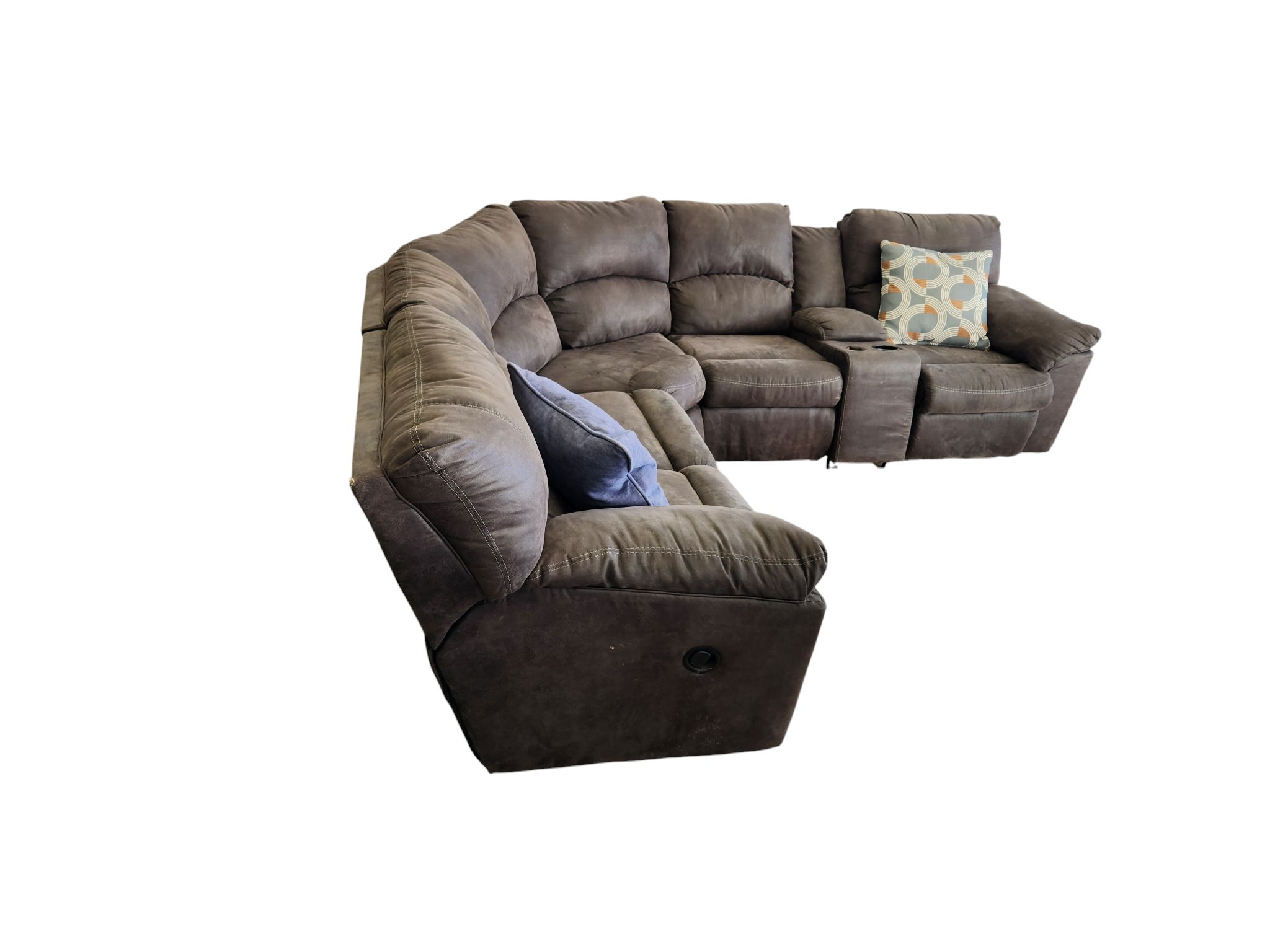 Ashley Furniture 2pc Manual Reclining Sectional - Image 3