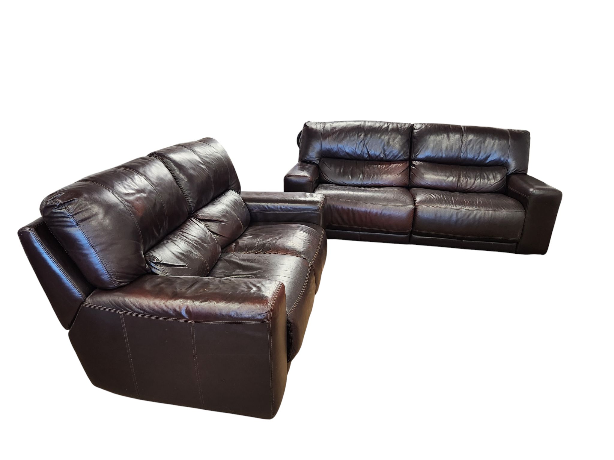Leather Recliner Set