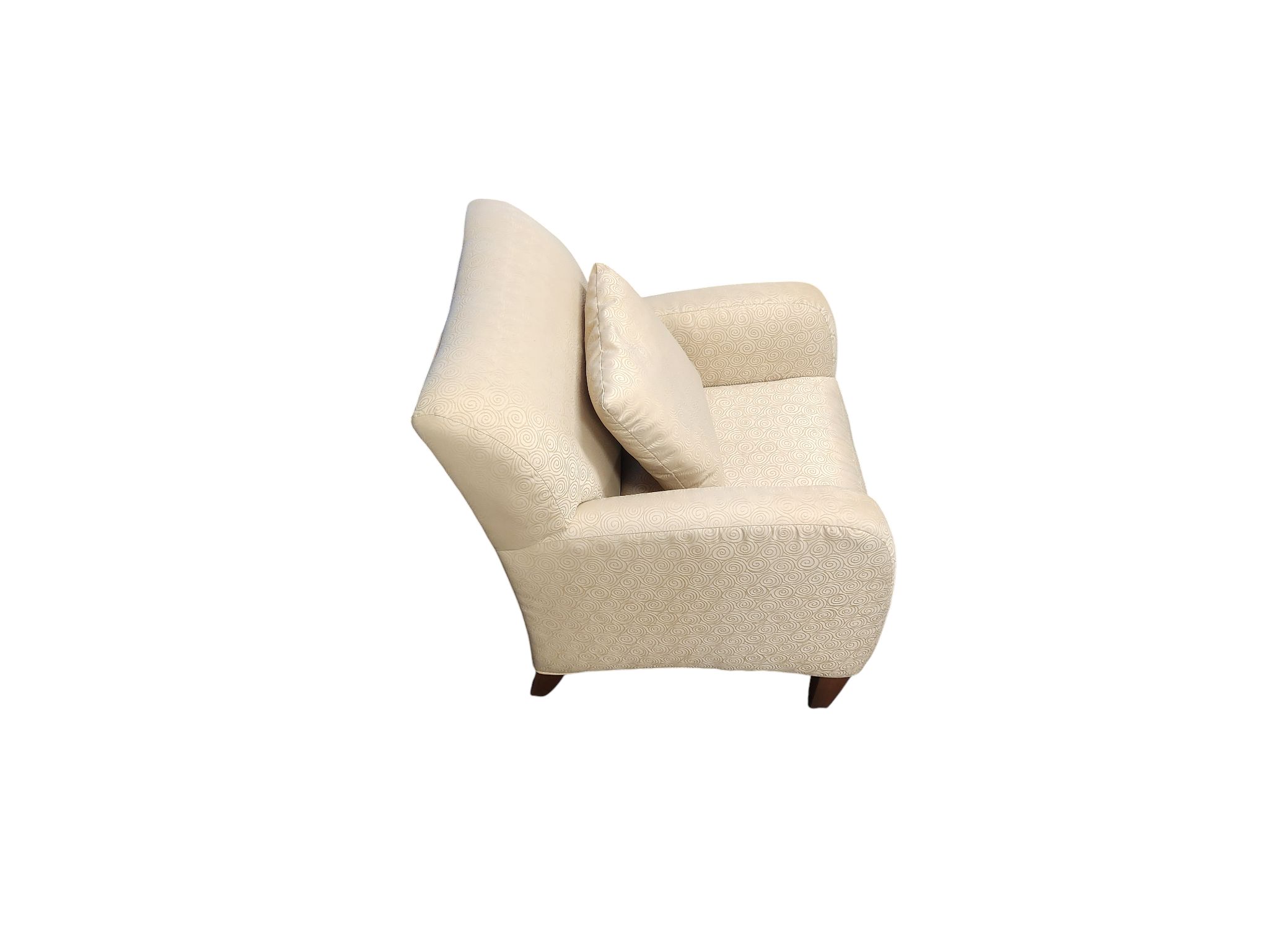 White Mid Century Modern Armchair - Image 3