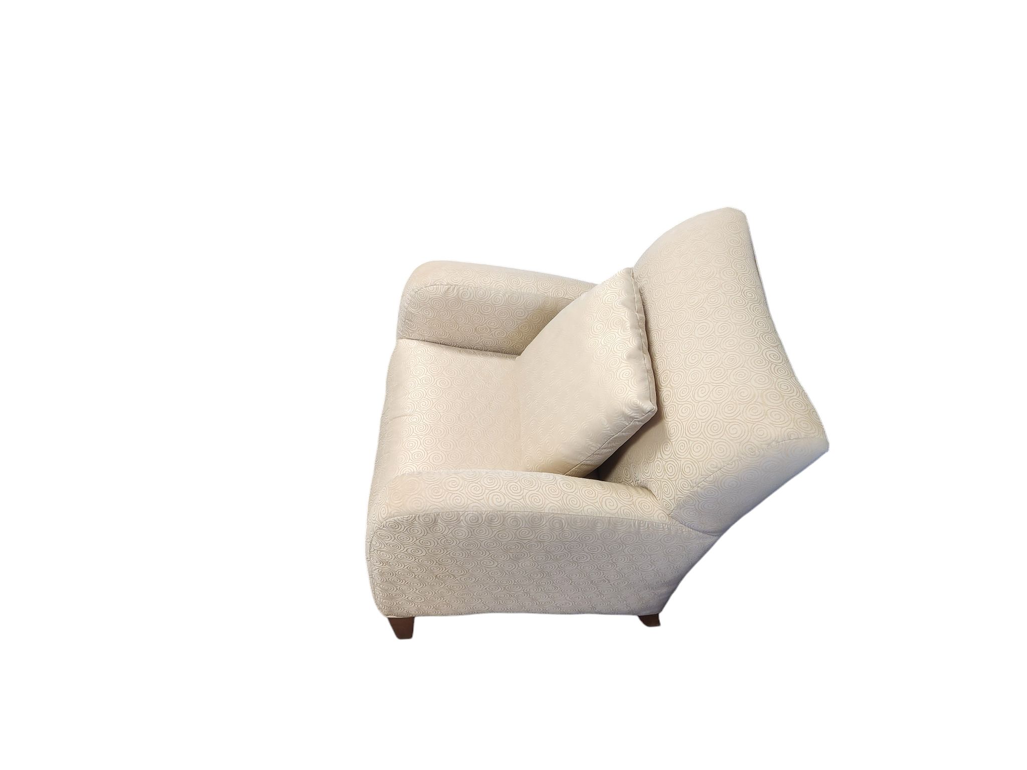 White Mid Century Modern Armchair - Image 4