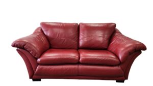 Red Leather Loveseat