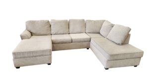 White Double Chaise Sectional