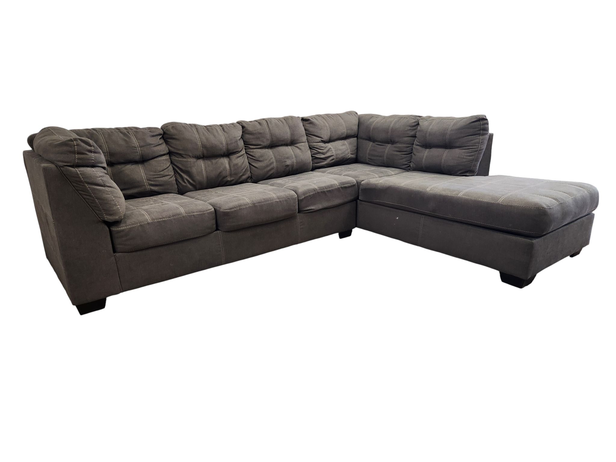 Ashley Furniture Gray Sectional with Chaise